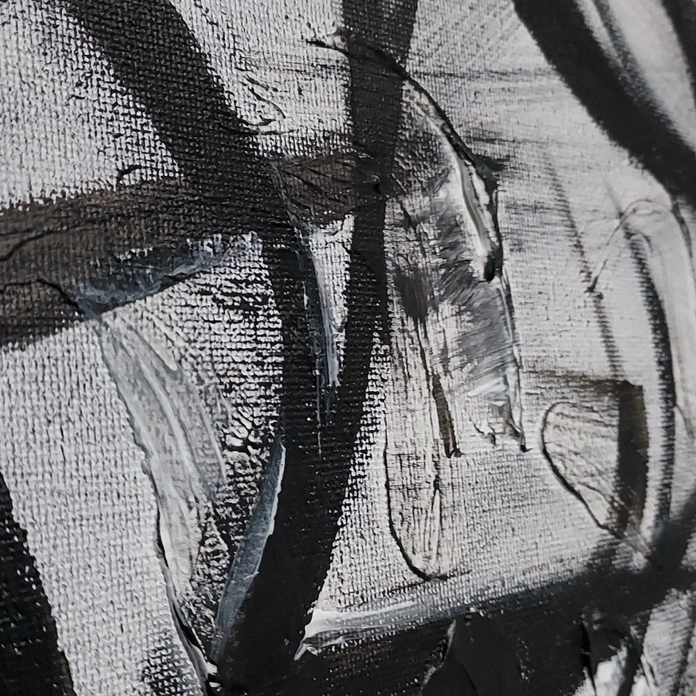 Black and White Abstract 14x14